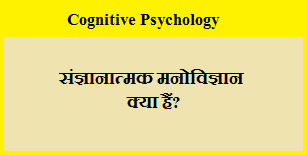 cognitive psychology kya hai hindi